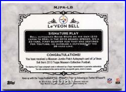 Le'Veon Bell 2013 Topps Museum Collection RPA Rookie Jumbo Patch Auto /15 Signed