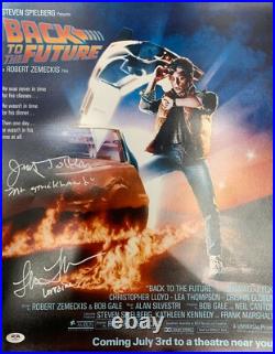 Lea Thompson James Tolkan autographed signed 16x20 photo Back To The Future PSA