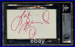 Liza Minnelli signed autograph 3x5 index card Actor & Singer Cabaret BAS Slabbed