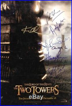 Lord Of The Rings Poster PETER JACKSON Christopher Lee ELIJAH WOOD Signed x10