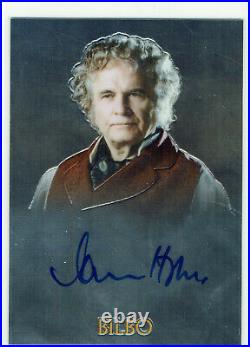 Lord of the Rings Trilogy Chrome Topps 2004 Autograph Card Ian Holm as Bilbo