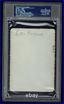 Louella Parsons signed autograph 3x4.5 Vintage 1940's Snapshot Photo PSA Slabbed