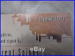 Lt Commander Data, Brent Spiner SIGNED skybox 1996 Limited Edition Card RARE