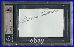 Lurene Tuttle d1986 signed autograph 2x3 cut Actress First Lady of Radio BAS