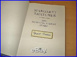 MARGARET THATCHER ORIGINAL 1993 SIGNED DOWNING STREET YEARS 1st ED HB BOOK + COA