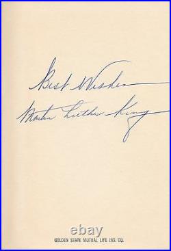 MARTIN LUTHER KING JR Autographed Signed Book Strength To Love Civil Rights