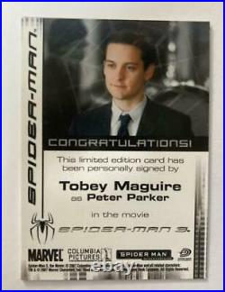 MARVEL Spider-man Tobey Maguire as Peter Parker On Card Auto