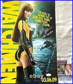 Malin Akerman signed autograph Watchmen movie poster inscribed Silk Spectre JSA