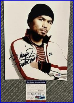 Manny Pacquiáo Autographed Original 8x10 Boxing Photo PSA/DNA Authenticated