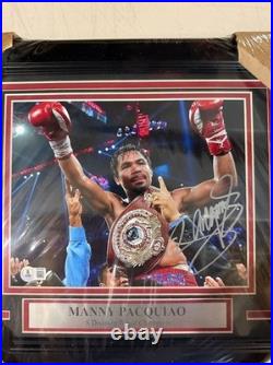 Manny Pacquiao signed autographed 8x10 Photo Framed Beckett Witness COA