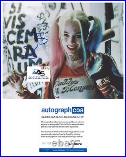 Margot Robbie Autograph Signed 8x10 Photo Suicide Squad Harley Quinn Acoa