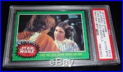 Mark Hamill & Carrie Fisher 1977 Topps Star Wars Signed Autographed Card Psa/dna