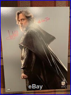 Mark Hamill Signed 11x14 The Last Jedi Inscription Star Wars Official Pix
