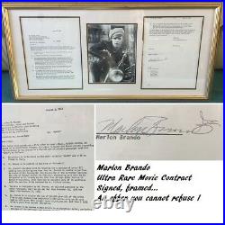 Marlon Brando THE GODFATHER signed movie contract Motorbike Oscar Winner UACC RD