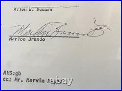 Marlon Brando THE GODFATHER signed movie contract Motorbike Oscar Winner UACC RD
