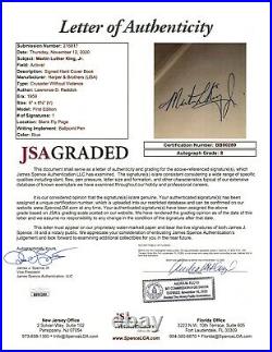 Martin Luther King Jr signed Hard Cover Book JSA LOA AUTO GRADE 8 Bold Rare E76