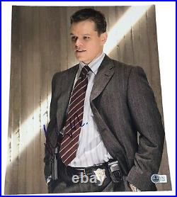 Matt Damon Signed Autograph 11x14 Photo The Departed Jason Bourne Beckett BAS B