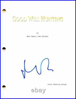 Matt Damon Signed Autograph Good Will Hunting Full Movie Script Jason Bourne