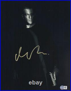 Matt Damon Signed Autograph Jason Bourne 11x14 Photo Beckett Bas