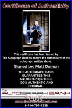 Matt Damon authentic signed celebrity 10x15 photo WithCert Autographed 2616f