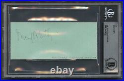 May Whitty d1948 signed autograph 2x5 cut Actress in The Lady Vanishes BAS Slab