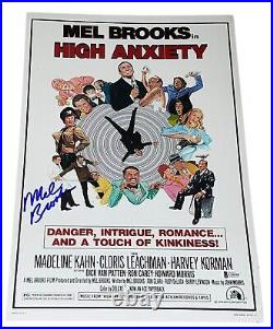 Mel Brooks Signed Autograph 12x18 Authentic Poster Photo High Anxiety Beckett NY