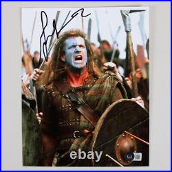 Mel Gibson Signed Photo 8×10 Braveheart COA BAS