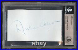 Merle Oberon signed 2x3.5 cut autograph Actress in The Scarlet Pimpernel BAS