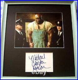 Michael Clarke Duncan autograph signed framed with Green Mile 8x10 movie photo COA
