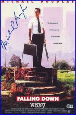 Michael Douglas Signed Autograph Falling Down 12X18 Photo Beckett BAS