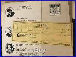 Moe Howard Three Stooges Autograph REAL Signed Check