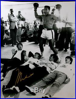 Muhammad Ali Signed 30x40 Photograph With The Beatles Online Authentics