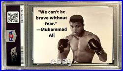 Muhammad Ali Signed Autographed Custom Card Boxing Champ Psa/dna Slabbed Coa
