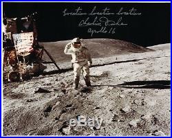 NASA Charlie Duke Apollo 16 Signed Lunar Surface Photo
