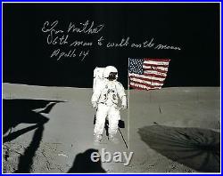 NASA Edgar Mitchell Apollo 14 Signed Lunar Surface Photo