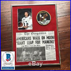 NEIL ARMSTRONG Signed Giant Leap Autograph Paper Zarelli BAS Apollo 11