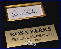 NORMAN ROCKWELL Canvas Print Autograph, Signed ROSA PARKS, Frame, DVD, COA, UACC