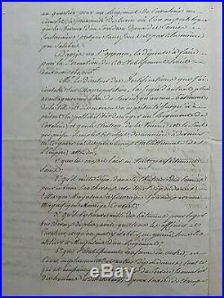 Napoleon Bonaparte Original Signed 3 Page Document W Note In His Hand Dated 1811