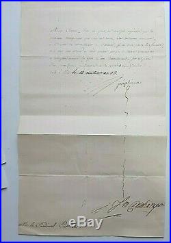 Napoleon Bonaparte Wife Josephine Letter Signed To Friend Cardinal Erskine 1805
