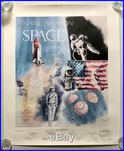 Naval Aviation in Space Ltd. Ed. Litho Signed by 24 ASTRONAUTS! ARMSTRONG ALDRIN