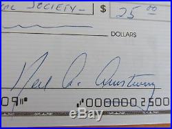 Neil ARMSTRONG signed CHECK Full Signature PSA / JSA