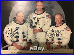 Neil Armstrong Buzz Aldrin Michael Collins Hand-Signed Apollo 11 NASA Photograph