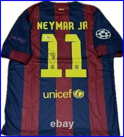 Neymar Jr Signed Barcelona 2014-2015 Jersey Beckett Coa