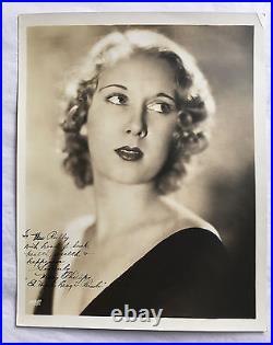 ORIGINAL MARY PHILIPS AUTOGRAPH SIGNED 8x10 1930s WARDROBE MISTRESS COLLECTION