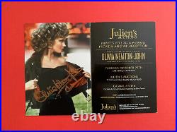 Olivia Newton-John DOUBLE SIGNED Juliens Auction Invitation & 388 Page Catalog