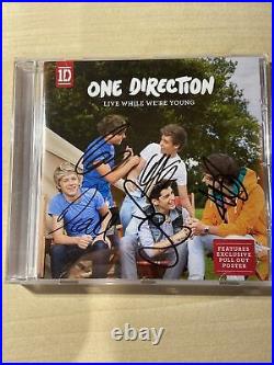One Direction Hand Signed CD Photograph Genuine Autograph Harry Styles Zayn 1d