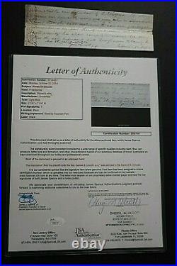 Original Authentic Signed Partial Document Ca 1852 Signed In Lincoln's Hand Coa