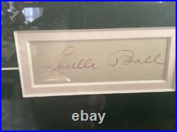 Original Autographed Photograph Lucille Ball Signed, Framed