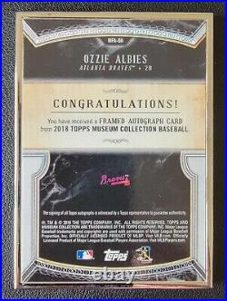 Ozzie Albies 15/15 Rookie Framed Autograph 2018 Topps Museum Collection