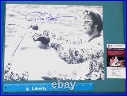 PETER FONDA Signed Autograph Auto Easy Rider 11x14 B&W Photo JSA? COA